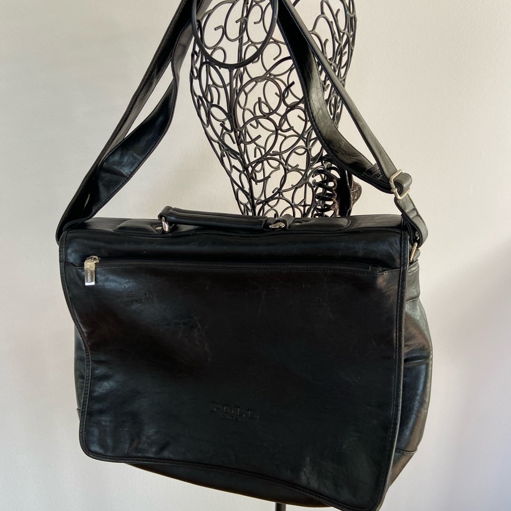 Polo by Ralph Lauren Leather Messenger Bag NEW